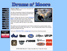 Tablet Screenshot of drums-n-moore.com